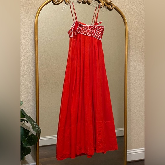 Farm Rio Fish Top Linen Blend Maxi Dress Size S - Picture 6 of 12